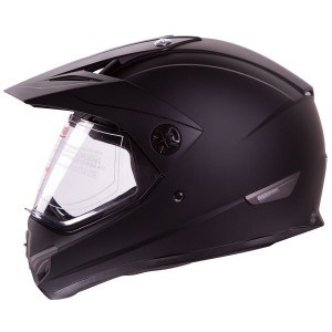 IV2 Flat Black Dual Sport ATV UTV Motocross Street Bike Hybrid Helmet