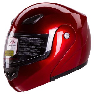 IV2 Metallic Wine Red Modular Flip Up Helmet