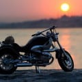 Badass Motorcycle - with studded mohalk helmet