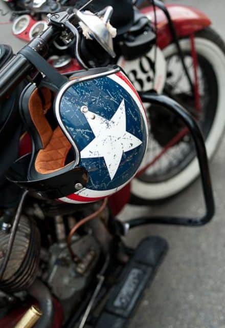 Captain America helmet with visor