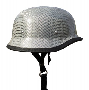 German Helmet with Chrome weave