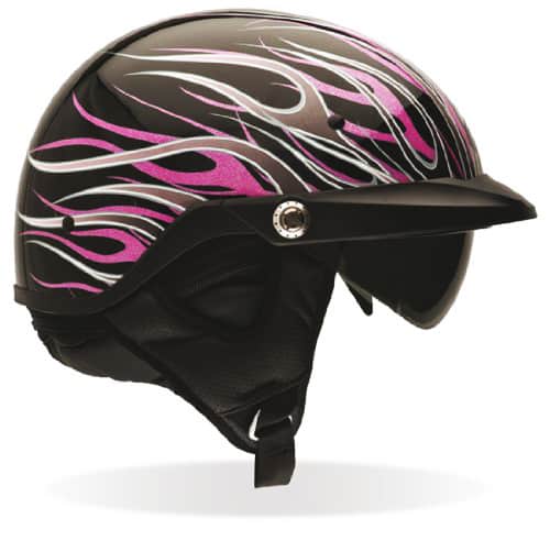 Bell Women’s Pit Boss Flames Motorcycle Half Helmet