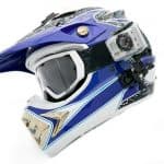 motorcycle helmet with gopro camera mounted