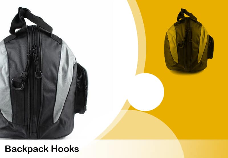 hooks to hang you backpack with a helmet inside