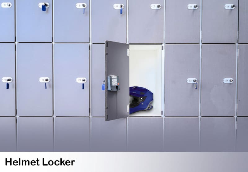 helmet storage locker