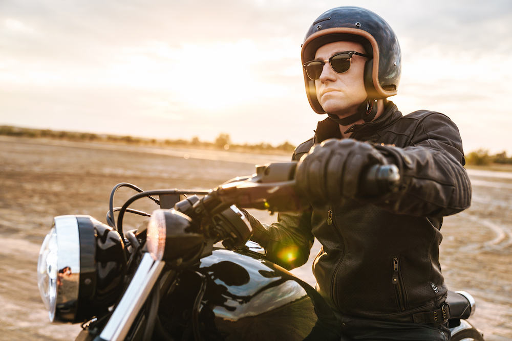 Motorcycle helmet with store sunglasses